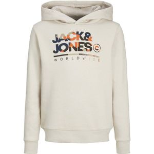 JACK & JONES JUNIOR hoodie met logo beige