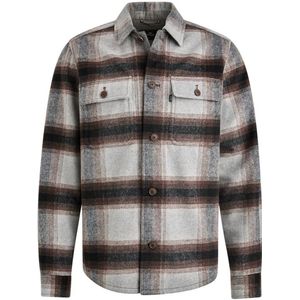 Vanguard geruit overshirt bruin