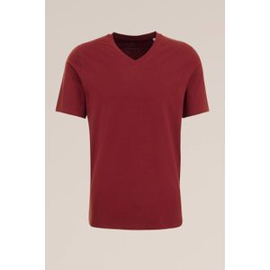 WE Fashion slim fit T-shirt dark plum