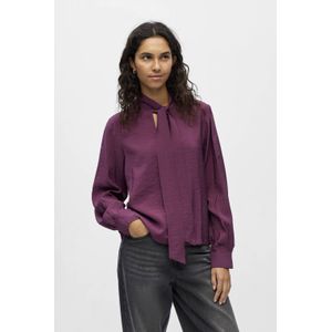 Object - Objjacira Re Bow Shirt Noos - Blouse - Mauve Wine - Dames