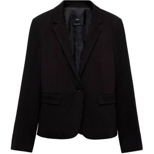 Mango rechtvallende blazer zwart