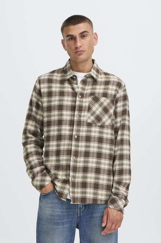 Solid - SDSTEVE - Overhemd - Bruin - Regular Fit - Lange Mouwen