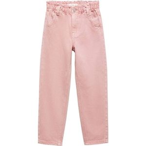 Mango Kids straight fit jeans roze