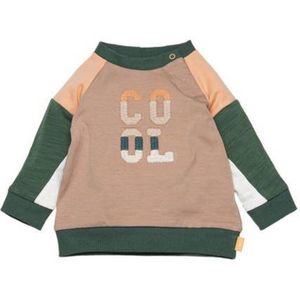 BESS baby sweater zand/groen