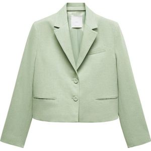 Mango rechtvallende blazer lichtgroen