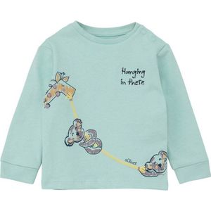 s.Oliver baby sweater met printopdruk turquoise