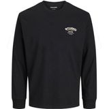 Jack & Jones - Jjyuki Tee Ls Crew Neck Pls - T-shirt - Zwart - Heren