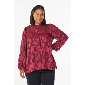Zizzi gebloemde blouse donkerrood