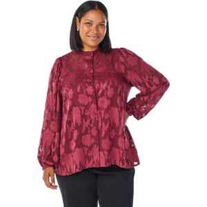 Zizzi gebloemde blouse donkerrood