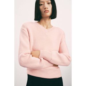 Mango gebreide trui lichtroze