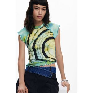 Desigual - T-shirt - Blauw