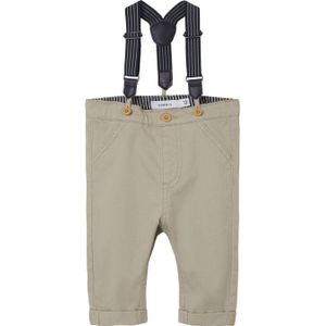 NAME IT BABY broek met bretels beige