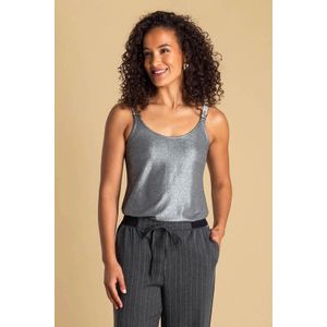 Ivy Beau mouwloze top zilver