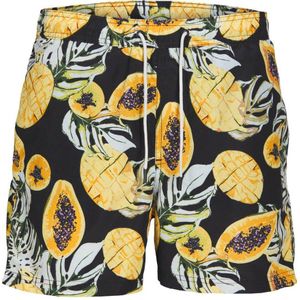 JACK & JONES PANTS STUDIO zwemshort JPSTFIJI zwart/geel