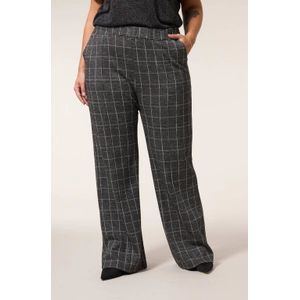 Miss Etam Plus wide leg broek grijs lurex