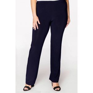 Yoek Straight Fit Broek van Travelstof DOLCE Donkerblauw