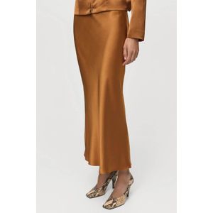 Mango midi rok cognac