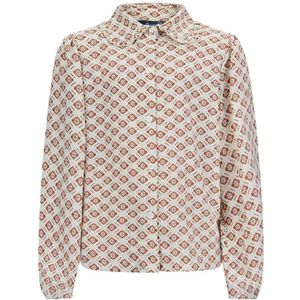 Retour Jeans blouse Pippy met all over print beige/bruin