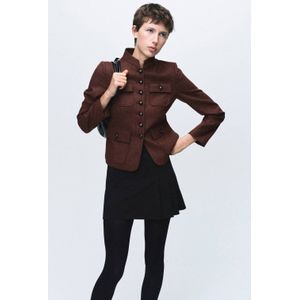 Mango wollen jasje bruin