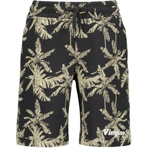 Vingino sweatshort Rapos met all over print zwart/blauw