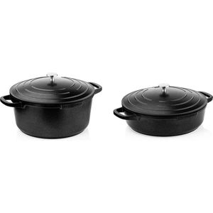 Westinghouse Pannenset Performance (Braadpan + Hapjespan) ø 28 cm - Zwart - Inductie en alle andere warmtebronnen