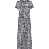 Like Flo jumpsuit met all over print donkerblauw/ecru