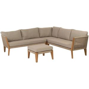 Exotan Exotan Loungeset Buiten San Remo - Teak - Naturel - 70x240x240