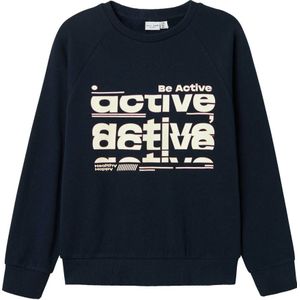 NAME IT KIDS sweater NKFVENUS met printopdruk donkerblauw