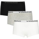 Vingino shorts- set van 3 grijs melange/zwart/wit