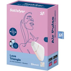 Satisfyer Love Triangle Air Pulse Stimulator + Vibration vibrator - wit
