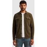 Cast Iron - Gebreid Vest - Kaki - Lange Mouw - Klassieke Kraag