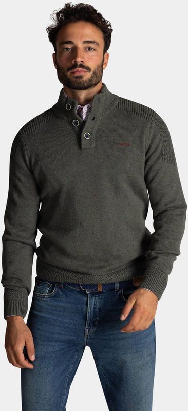 NZA - Groene - Half Button Trui