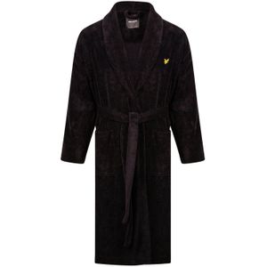 Lyle & Scott badstof badjas Lucas zwart