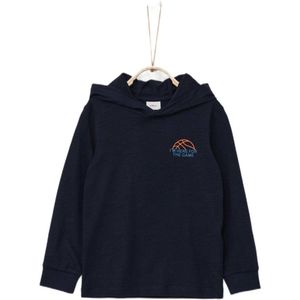 s.Oliver hoodie met backprint donkerblauw