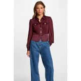 Morgan satijnen blouse donkerrood