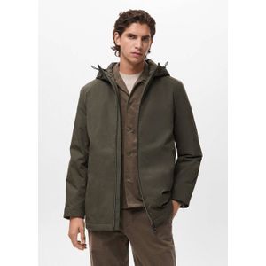 Mango Man winterjas donkergroen