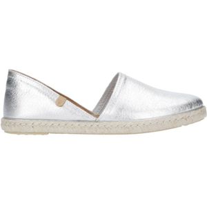 Verbenas Carmen Nucleo meal leren espadrilles zilver