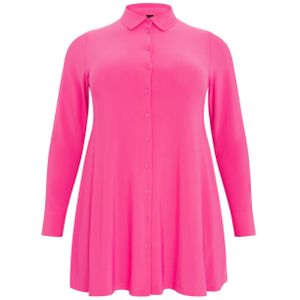 Yoek blouse van travelstof roze