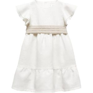 Mango Kids maxi jurk met linnen wit