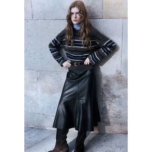 Mango gestreepte pullover grijs