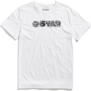 G-Star RAW regular fit T-shirt met printopdruk wit