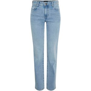 PIECES straight jeans PCKELLY light blue denim