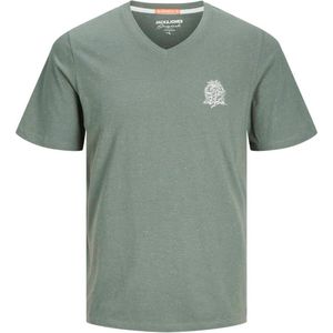 JACK & JONES ORIGINALS regular fit T-shirt JORPALM met printopdruk groen