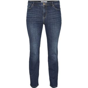 VERO MODA CURVE straight leg jeans VMCFLASH dark blue denim