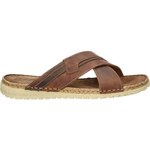 Nelson Forrest leren slippers cognac