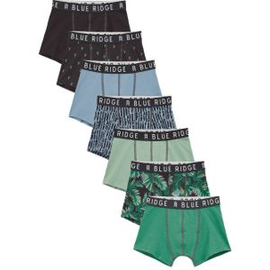 WE Fashion Blue Ridge boxershort - set van 7 donkergroen/donkerblauw