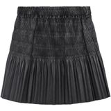 Mango - A-lijnrok - Zwart - Imitatieleren Rok