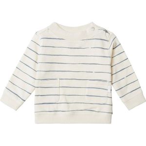 Noppies baby gestreepte sweater Barrigton wit/blauw
