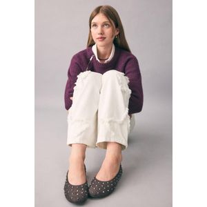 MANGO TEEN - Low Waist Wide Leg Jeans - Wit