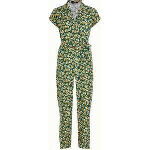 King Louie jumpsuit met all over print groen/blauw/beige